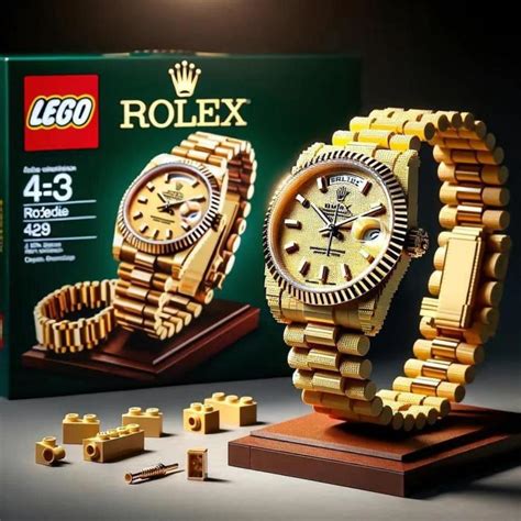 lego montre rolex|Lego Rolex submariner watch.